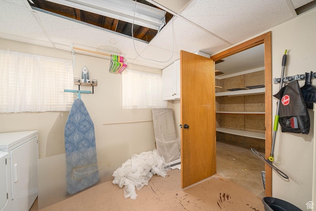 564 S 940 W, Cedar City, UT 84720 - below grade area featuring separate washer and dryer and a drop ceiling