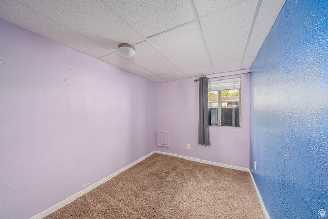 564 S 940 W, Cedar City, UT 84720 - carpeted empty room featuring baseboards and a drop ceiling