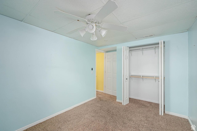 564 S 940 W, Cedar City, UT 84720 - unfurnished bedroom featuring carpet, a closet, and ceiling fan