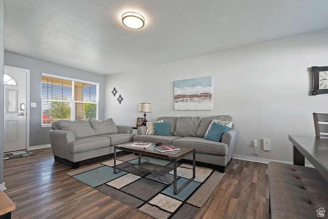 7526 S Park Maple Dr, West Jordan, UT 84081 - living area with wood finished floors and baseboards