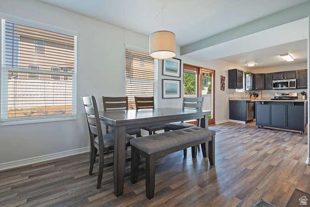 7526 S Park Maple Dr, West Jordan, UT 84081 - dining area featuring dark wood-style flooring