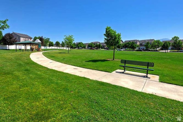 7526 S Park Maple Dr, West Jordan, UT 84081 - view of home's community with a lawn and a gazebo