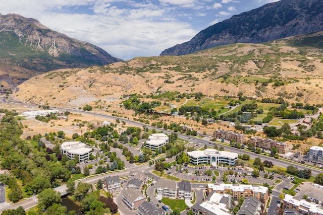5149 N Edgewood Dr, Provo, UT 84604 - aerial overview of property's location with a mountain backdrop