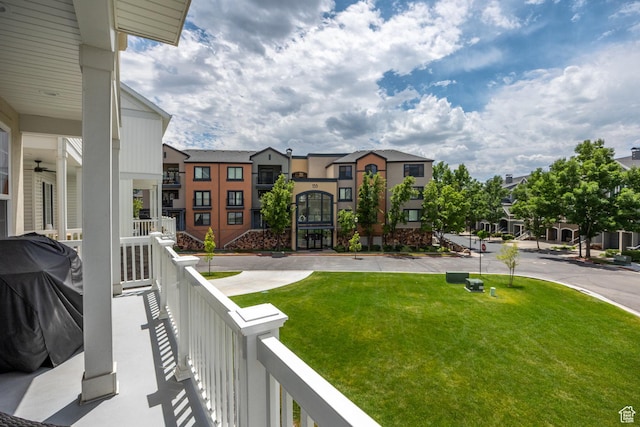 5149 N Edgewood Dr, Provo, UT 84604 - balcony with a residential view and a grill