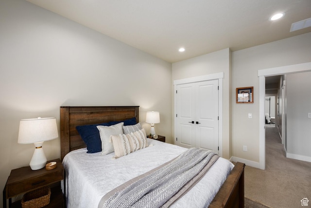 5149 N Edgewood Dr, Provo, UT 84604 - carpeted bedroom featuring recessed lighting and a closet