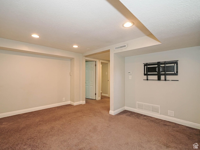 2375 E Redondo Ave, Salt Lake City, UT 84108 - carpeted empty room with a textured ceiling and recessed lighting