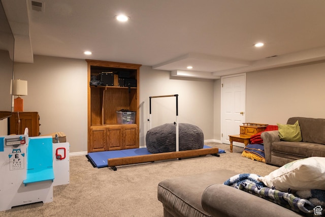 11089 S Justin Dr, Sandy, UT 84092 - living area with carpet flooring and recessed lighting