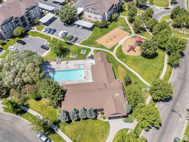 8246 N Cedar Springs Rd E Unit 8, Eagle Mountain, UT 84005 - aerial overview of property's location with a pool