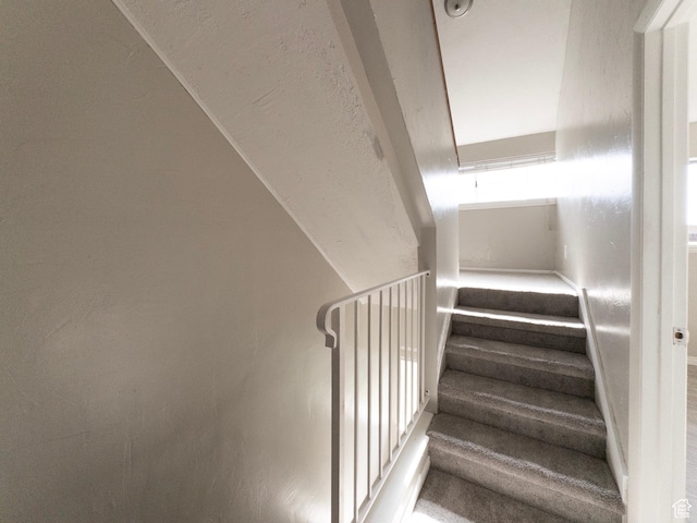 1790 W Homestead Farm Ln Unit 4, West Valley City, UT 84119 - stairs with attic access and vaulted ceiling