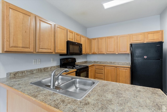 75 E 200 N Unit 206, Provo, UT 84606 - kitchen featuring black appliances, light countertops, and light brown cabinetry