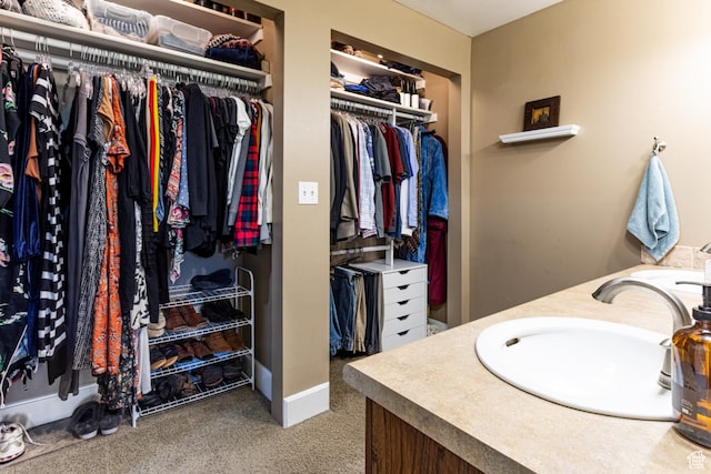 453 Sheridan Cir, Centerville, UT 84014 - walk in closet with a sink and carpet