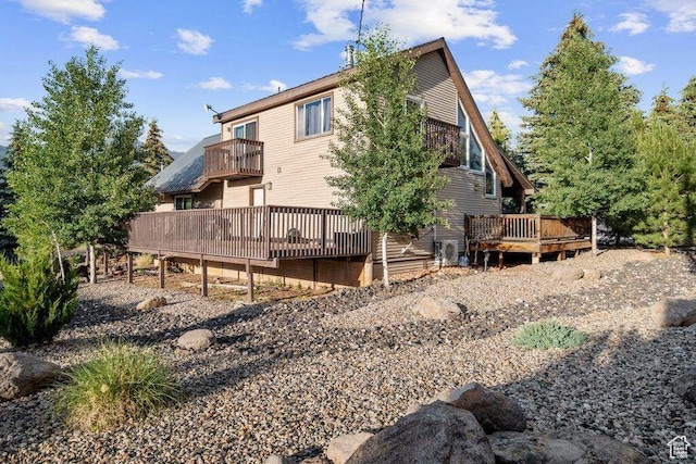10 S 900 E, Pine Valley, UT 84781 - back of property featuring a balcony and a deck