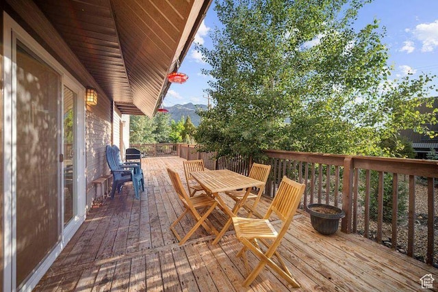 10 S 900 E, Pine Valley, UT 84781 - wooden deck with outdoor dining area
