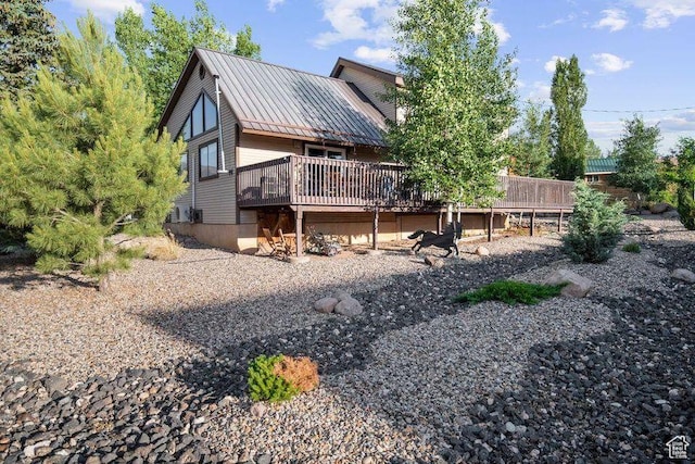 10 S 900 E, Pine Valley, UT 84781 - back of property with a deck and a metal roof