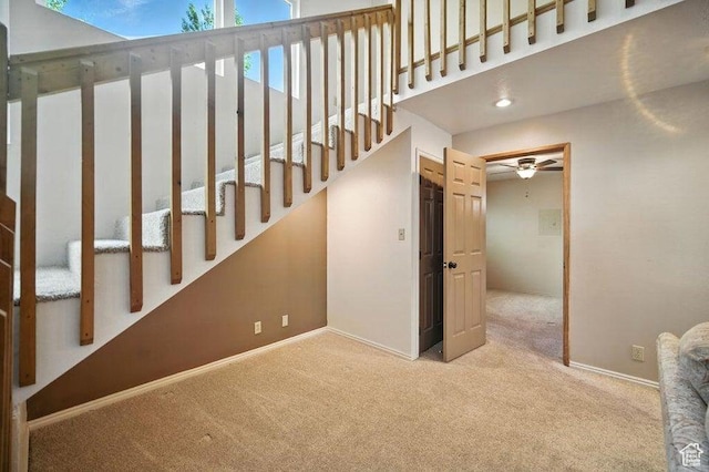 10 S 900 E, Pine Valley, UT 84781 - staircase featuring carpet and a ceiling fan