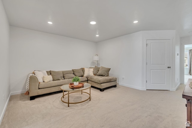 169 E Volunteer Dr, Spanish Fork, UT 84660 - carpeted living area with baseboards and recessed lighting