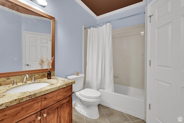 4988 S Timber Way E Unit 206, Millcreek, UT 84117 - full bath featuring vanity, tile patterned floors, and shower / bath combo with shower curtain