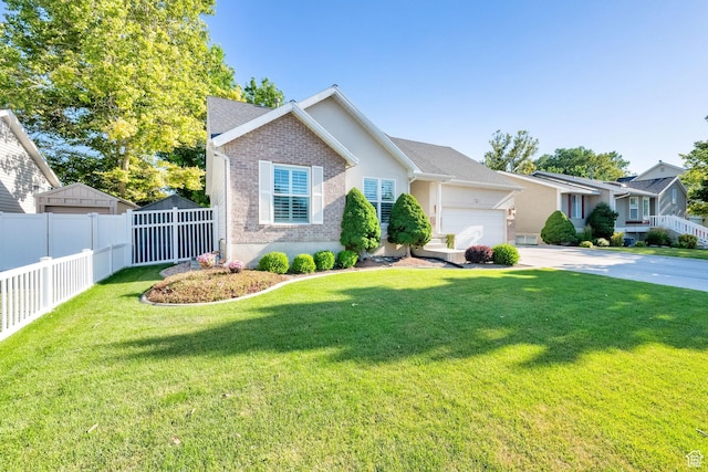 224 Rawlins Ln, Draper, UT 84020 - ranch-style home with a garage, driveway, and brick siding