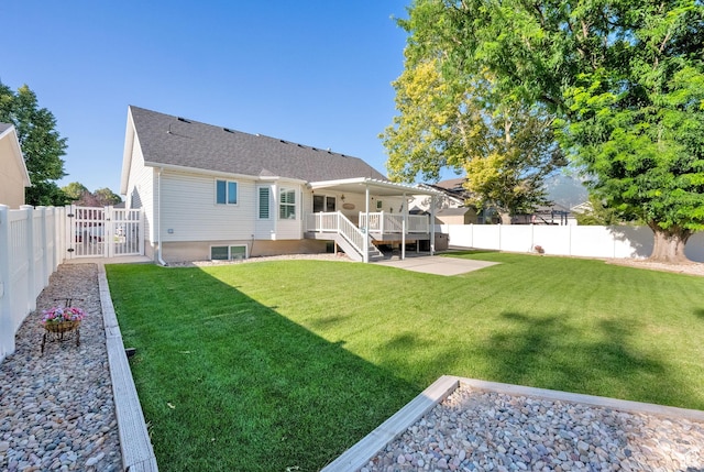 224 Rawlins Ln, Draper, UT 84020 - back of house featuring a fenced backyard, a patio, and a gate