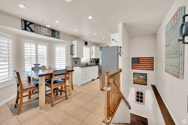 224 Rawlins Ln, Draper, UT 84020 - dining room featuring recessed lighting and light tile patterned floors