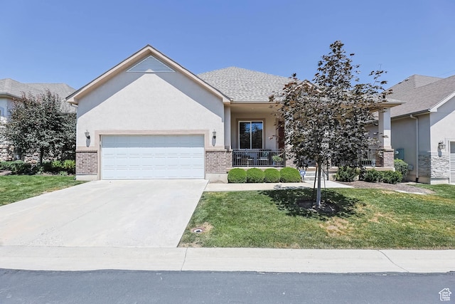 1524 W Foliage Ln, South Jordan, UT 84095 - view of front of house with a garage, driveway, and a front yard