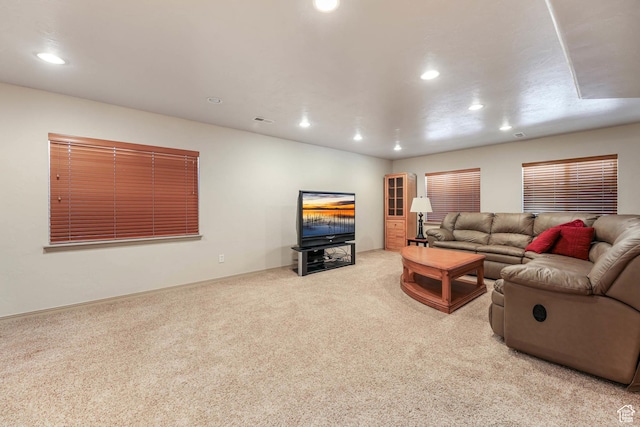 1524 W Foliage Ln, South Jordan, UT 84095 - living area with carpet flooring and recessed lighting