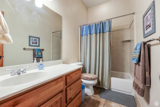 1524 W Foliage Ln, South Jordan, UT 84095 - full bath with vanity, shower / tub combo, and tile patterned floors