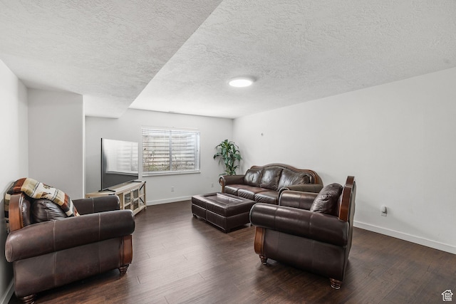 9566 N 4500 W, Cedar Hills, UT 84062 - living room with dark wood-type flooring and a textured ceiling