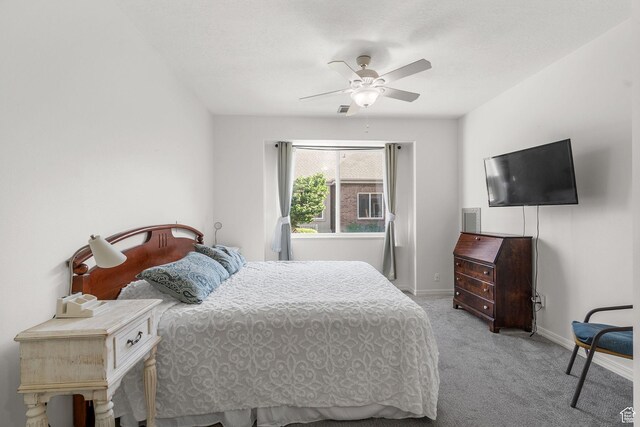 9566 N 4500 W, Cedar Hills, UT 84062 - carpeted bedroom with baseboards and a ceiling fan
