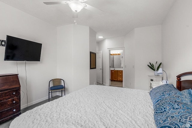 9566 N 4500 W, Cedar Hills, UT 84062 - bedroom featuring carpet, connected bathroom, and ceiling fan