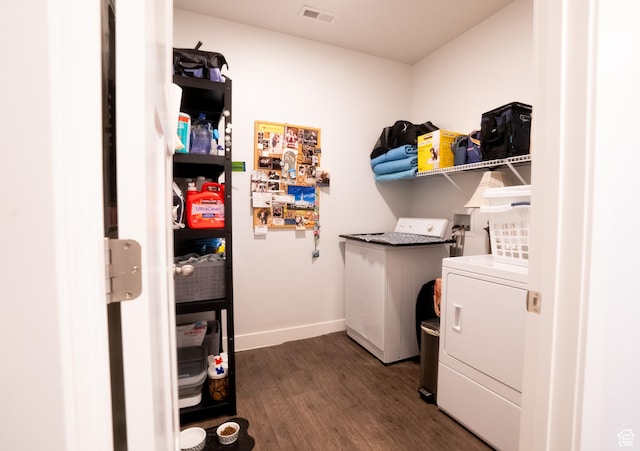 3722 W 1440 N Unit F202, Lehi, UT 84043 - washroom featuring dark wood-style floors and separate washer and dryer