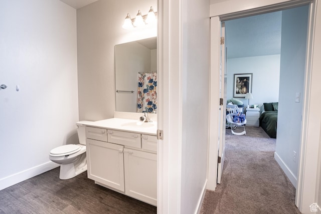 3722 W 1440 N Unit F202, Lehi, UT 84043 - full bath with vanity, wood finished floors, and a shower with shower curtain