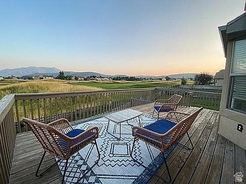 3462 Heyward Ct, Eagle Mountain, UT 84043 - view of deck at dusk