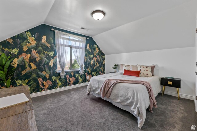 1692 N Sage Ln, Saratoga Springs, UT 84045 - carpeted bedroom with baseboards and lofted ceiling