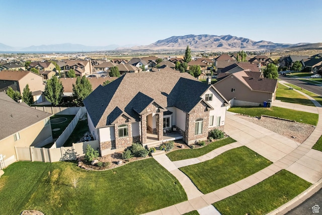 1692 N Sage Ln, Saratoga Springs, UT 84045 - aerial perspective of suburban area featuring a mountain backdrop