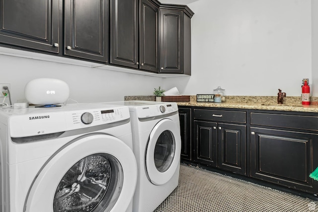1692 N Sage Ln, Saratoga Springs, UT 84045 - laundry room with cabinet space and washing machine and clothes dryer