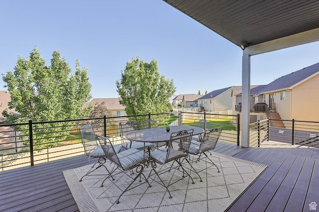 1692 N Sage Ln, Saratoga Springs, UT 84045 - deck featuring a residential view and outdoor dining area