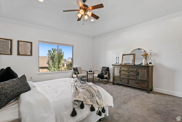 1692 N Sage Ln, Saratoga Springs, UT 84045 - bedroom featuring carpet floors, recessed lighting, and ceiling fan