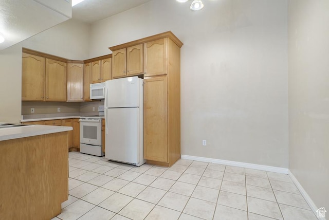 1330 W 1480 N, Orem, UT 84057 - kitchen with white appliances, light countertops, and light tile patterned floors