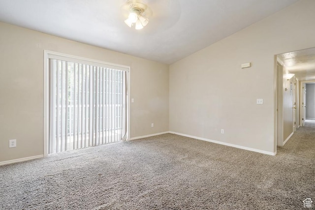 1330 W 1480 N, Orem, UT 84057 - empty room featuring carpet floors, vaulted ceiling, and a ceiling fan