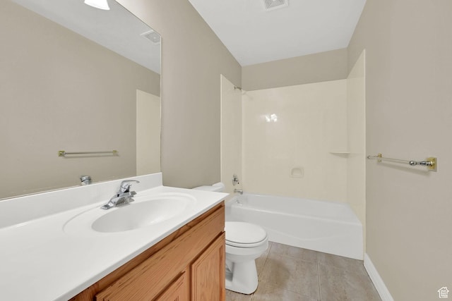 3112 N Pelican Dr, Farr West, UT 84404 - full bathroom with vanity, bathing tub / shower combination, and tile patterned floors