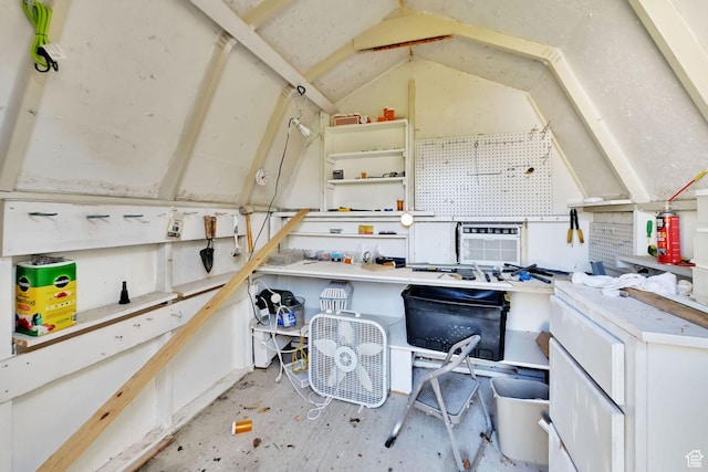 3112 N Pelican Dr, Farr West, UT 84404 - office area featuring cooling unit and lofted ceiling