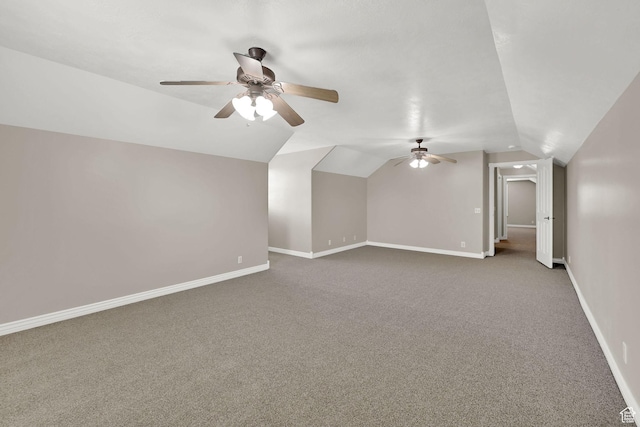 3112 N Pelican Dr, Farr West, UT 84404 - bonus room featuring a ceiling fan, carpet flooring, and vaulted ceiling