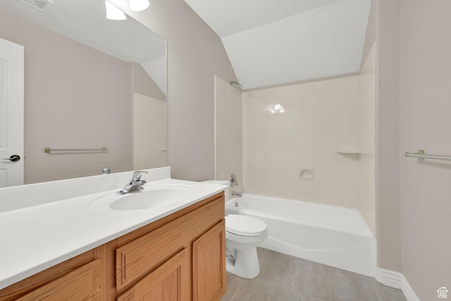 3112 N Pelican Dr, Farr West, UT 84404 - full bath with vanity, lofted ceiling, and shower / bathtub combination