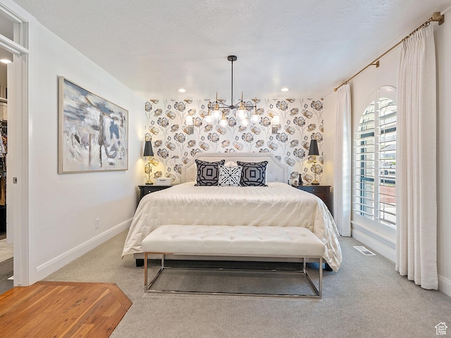 2677 N 700 E, Provo, UT 84604 - bedroom with carpet, multiple windows, and a chandelier