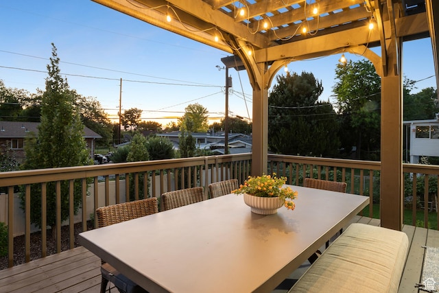 2677 N 700 E, Provo, UT 84604 - deck with outdoor dining area and a pergola