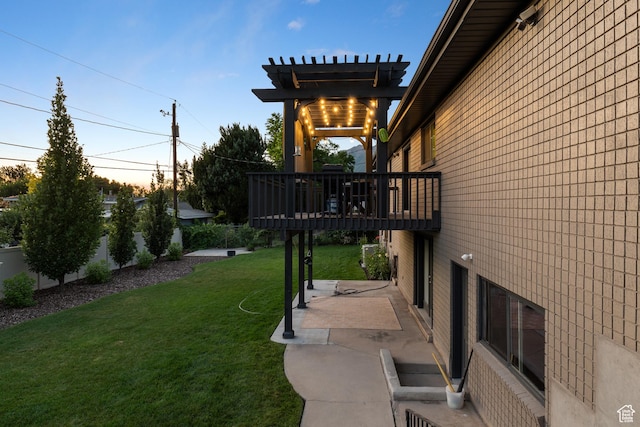 2677 N 700 E, Provo, UT 84604 - view of green lawn featuring a patio area and a wooden deck