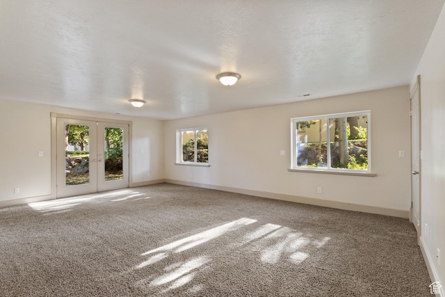 6373 W 10500 N, Highland, UT 84003 - carpeted spare room with baseboards and french doors