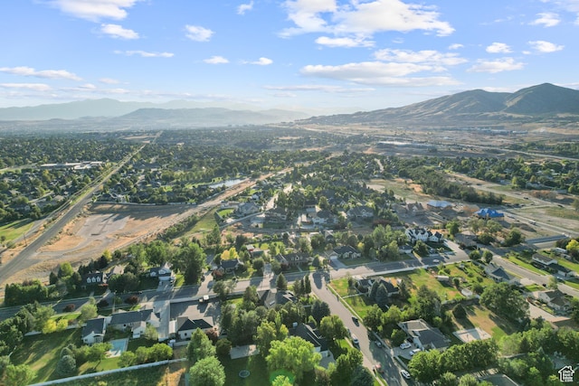 6373 W 10500 N, Highland, UT 84003 - aerial view of property and surrounding area featuring a mountain backdrop and nearby suburban area