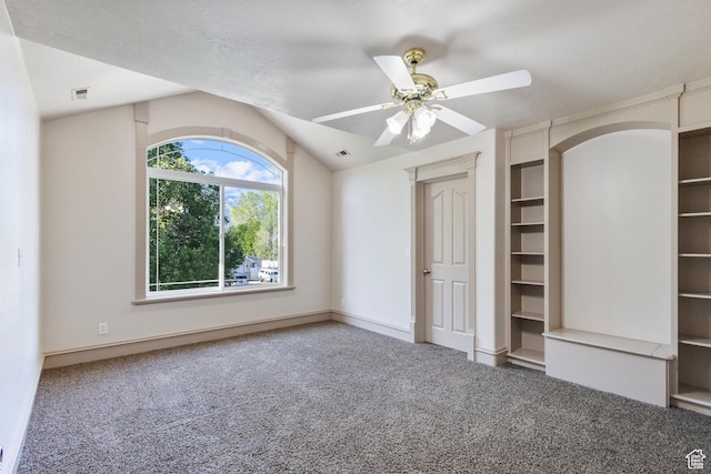 6373 W 10500 N, Highland, UT 84003 - unfurnished bedroom with carpet floors, a ceiling fan, and vaulted ceiling